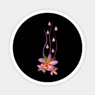 Frangipani pink - tropical flower in Africa Magnet